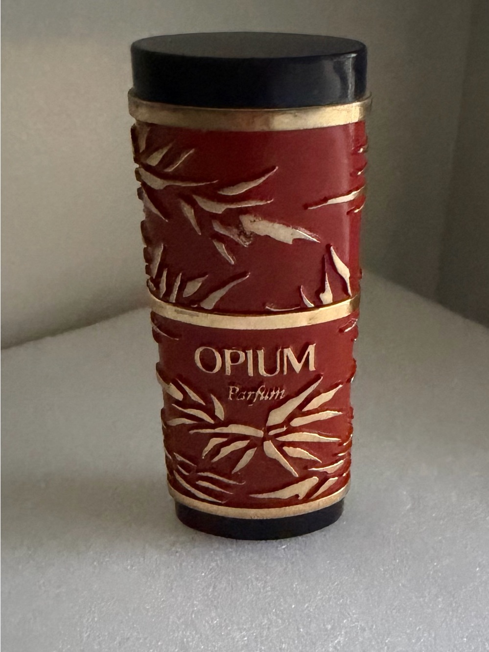 Vintage Opium Parfum Refillable Travel Atomizer Spray Bottle Red Gold Empty